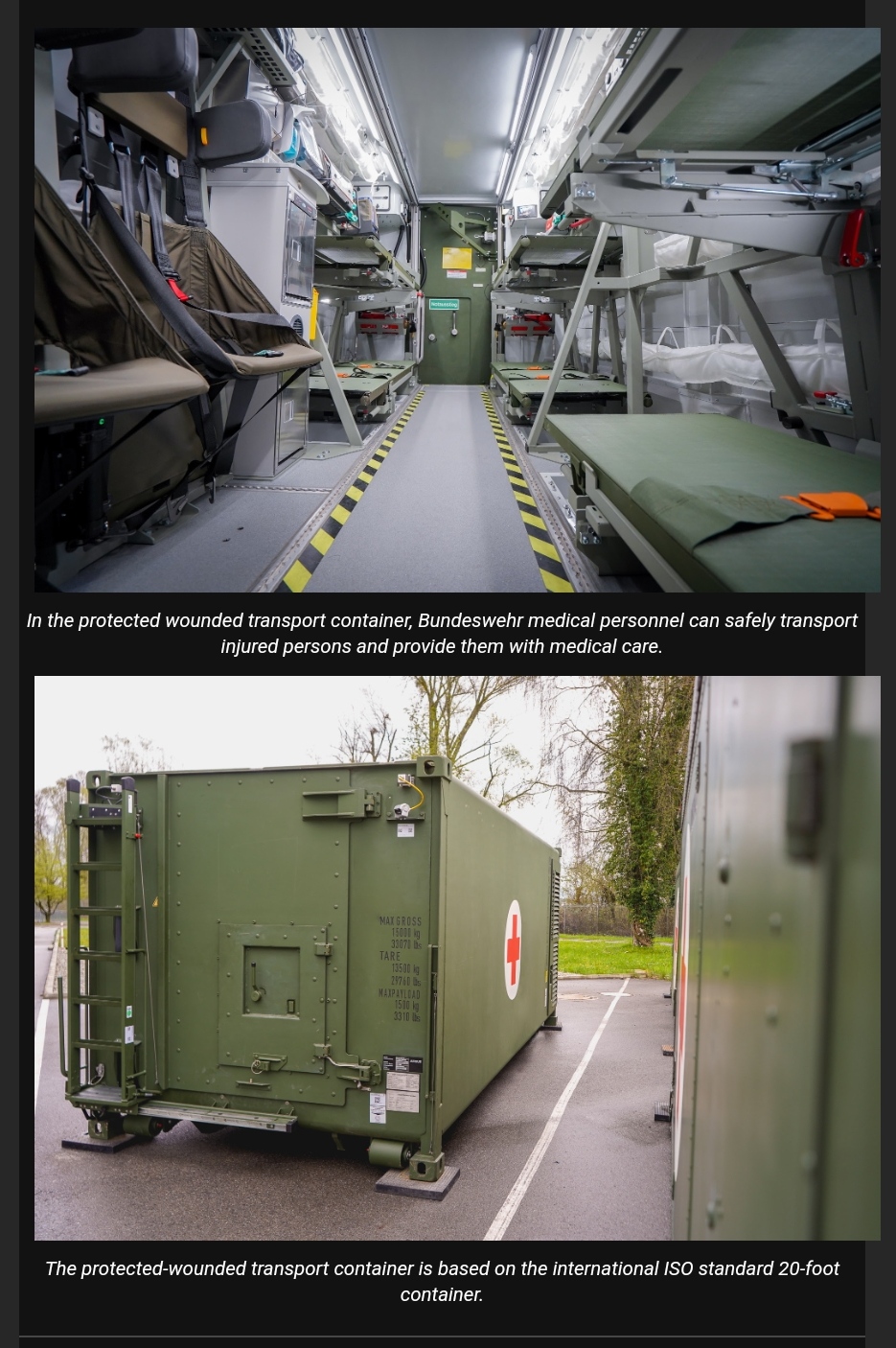 Transportar, tratar, salvar vidas: Airbus entrega a las Fuerzas Armadas alemanas el primer contenedor protegido para&nbsp;heridos