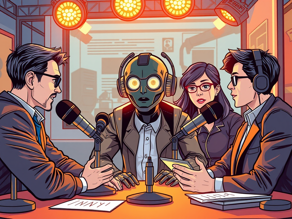 Rex (Grok 3), dos economistas y un periodista conversan en un podcast